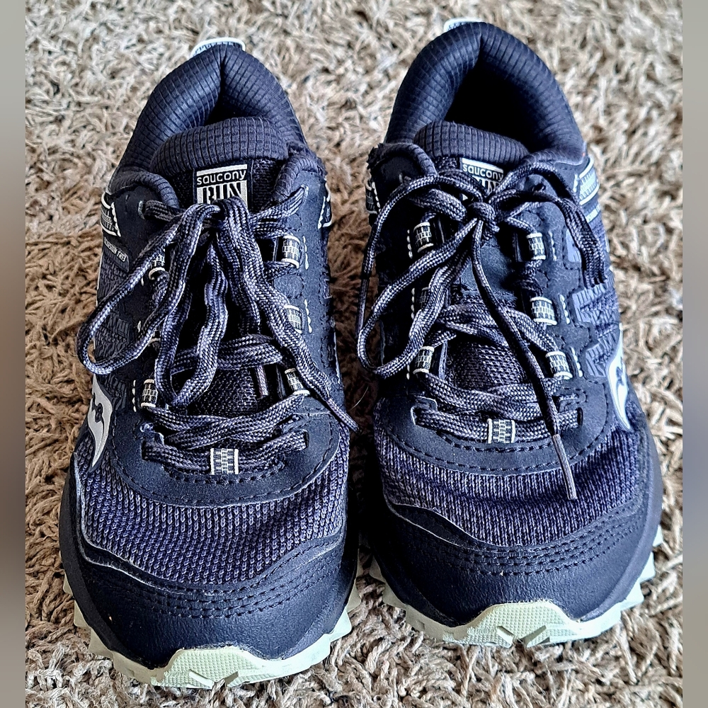 Saucony Kids' Black and Gray Running Shoes